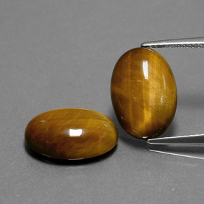 Achetez naturel ct marron tiger's eye gems, coupe ovale, en provenance thaïlande chez gemselect. en stock, livraison internationale!