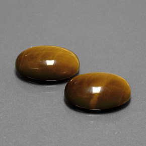 Achetez naturel ct marron tiger's eye gems, coupe ovale, en provenance thaïlande chez gemselect. en stock, livraison internationale!
