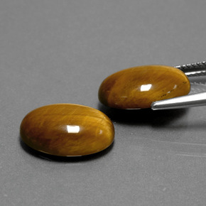 Achetez naturel ct marron tiger's eye gems, coupe ovale, en provenance thaïlande chez gemselect. en stock, livraison internationale!