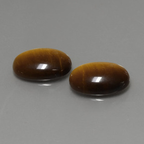 Achetez naturel ct marron tiger's eye gems, coupe ovale, en provenance thaïlande chez gemselect. en stock, livraison internationale!