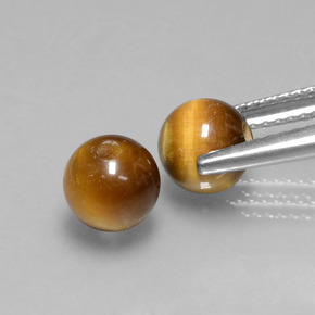 Achetez naturel ct Or Brun Oeil de Tigre gems, Sphère / Boule, En provenance Thaïlande chez GemSelect. En stock, livraison internationale!