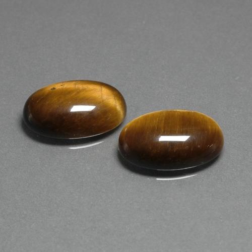 Achetez naturel 9.11ct Brun doré Oeil de Tigre gems, Coupe ovale, En provenance Thaïlande chez GemSelect. En stock, livraison internationale!