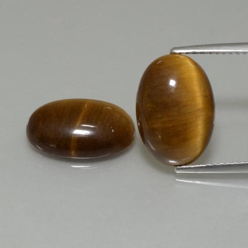 Achetez naturel 9.09ct Marron chaud Oeil de Tigre gems, Coupe ovale, En provenance Thaïlande chez GemSelect. En stock, livraison internationale!