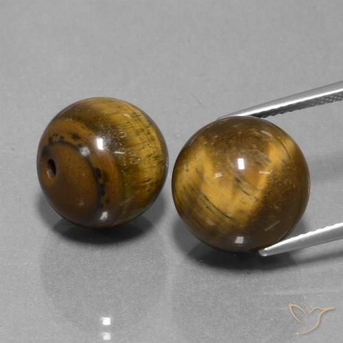 25.67ctw Naturel Brun moyen Oeil de Tigre, Sphère / Boule, Opaque