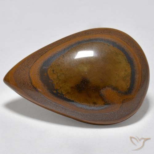 Œil de tigre Brun cèdre naturelle En forme de poire, 43.20 ct, Opaque
