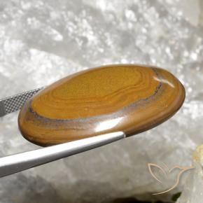 Oeil de Tigre Brun doré naturelle ovale, 63.98 ct, Opaque