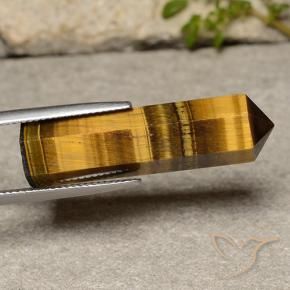 Œil de tigre Marron jaunâtre naturelle Fantaisie, 21.63 ct, Opaque