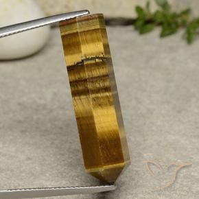 Œil de tigre Marron chaud naturelle Fantaisie, 20.39 ct, Opaque
