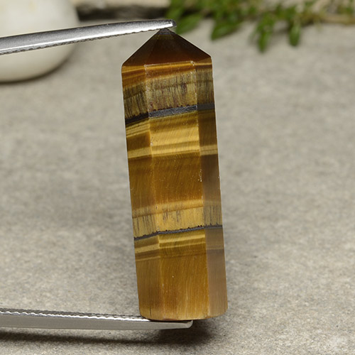 Oeil de Tigre Marron chaud naturelle Forme fantaisie, 21.18 ct, Opaque