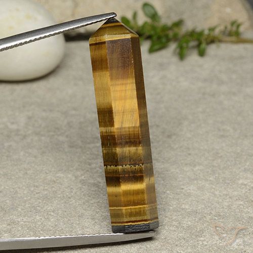 Oeil de Tigre Brun doré naturelle Fantaisie, 19.94 ct, Opaque