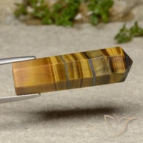 Œil de tigre Brun moyen naturelle Fantaisie, 21.50 ct, Opaque