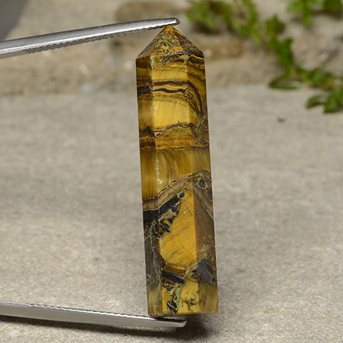 Tiger's eye marron naturelle forme fantaisie, 23,84 ct, opaque