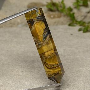 Tiger's eye marron naturelle forme fantaisie, 23,84 ct, opaque