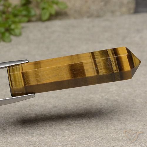 Œil de tigre Marron jaunâtre naturelle Fantaisie, 20.28 ct, Opaque