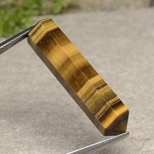 Œil de tigre Marron jaunâtre naturelle Fantaisie, 20.28 ct, Opaque
