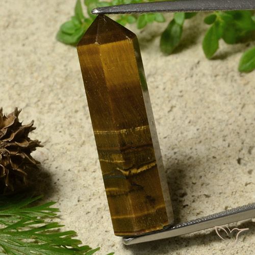 Oeil de Tigre Brun pain d'épices naturelle Fantaisie, 20.64 ct, Opaque