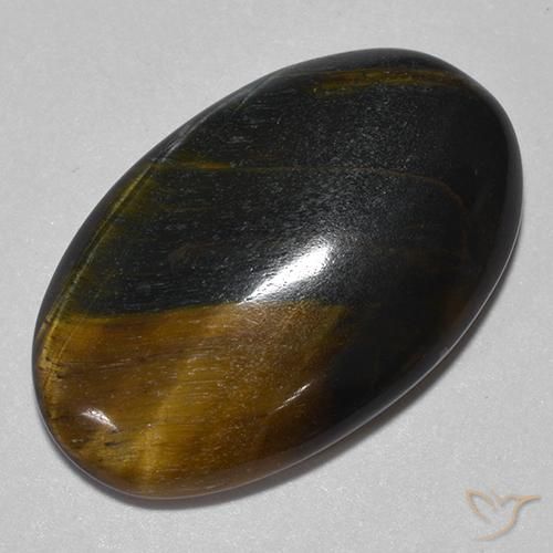 14.26ct Naturel Or Brun Œil de tigre, ovale, Opaque