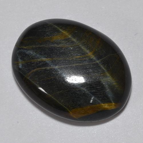 Tiger's eye multicolore naturelle coupe ovale, 11,75 ct, opaque