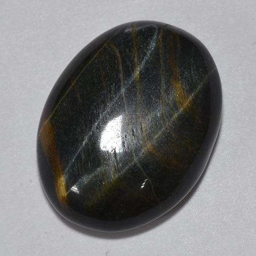Tiger's eye multicolore naturelle coupe ovale, 11,75 ct, opaque