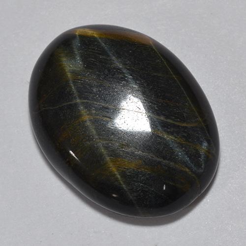 Tiger's eye multicolore naturelle coupe ovale, 11,75 ct, opaque