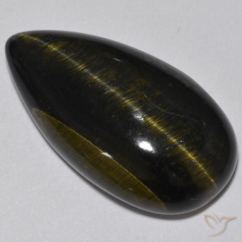 Œil de tigre Or Brun naturelle En forme de poire, 19.70 ct, Opaque