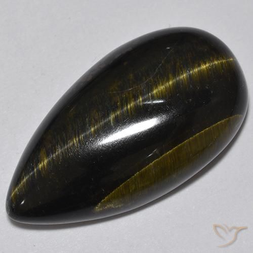 Œil de tigre Or Brun naturelle En forme de poire, 19.70 ct, Opaque