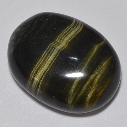 Tiger's eye multicolore naturelle coupe ovale, 19,06 ct, opaque