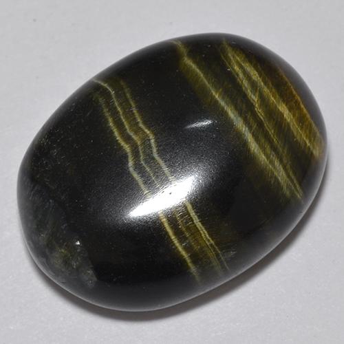 Tiger's eye multicolore naturelle coupe ovale, 19,06 ct, opaque
