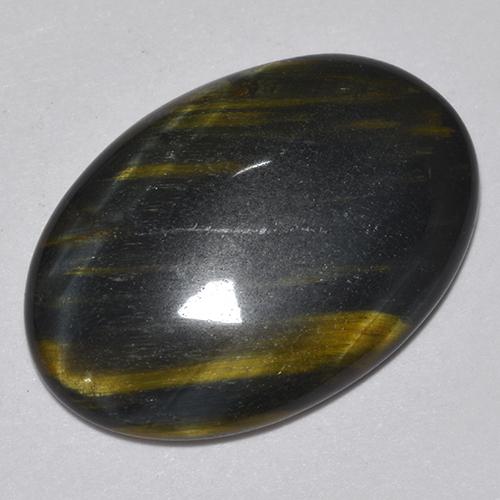 Tiger's eye multicolore naturelle coupe ovale, 9,44 ct, opaque