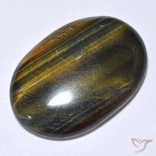 Œil de tigre Or Brun naturelle ovale, 19.75 ct, Opaque
