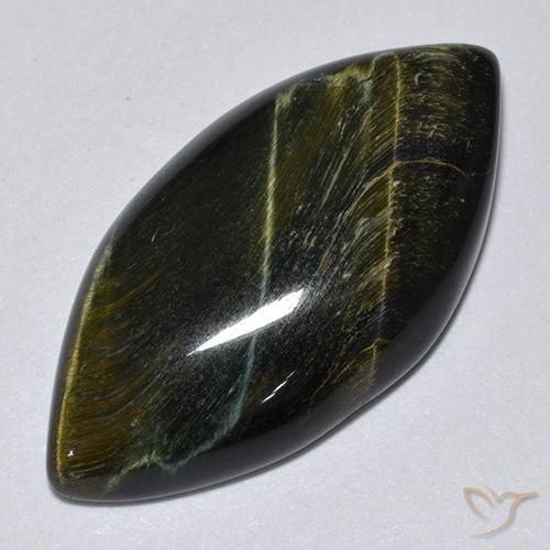 Oeil de Tigre Or Brun naturelle Marquise, 14.20 ct, Opaque