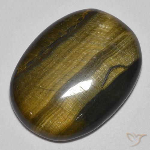 22.23ct Naturel Or Brun Œil de tigre, ovale, Opaque