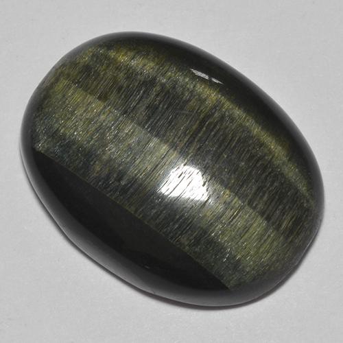 Tiger's eye multicolore naturelle coupe ovale, 30,08 ct, opaque