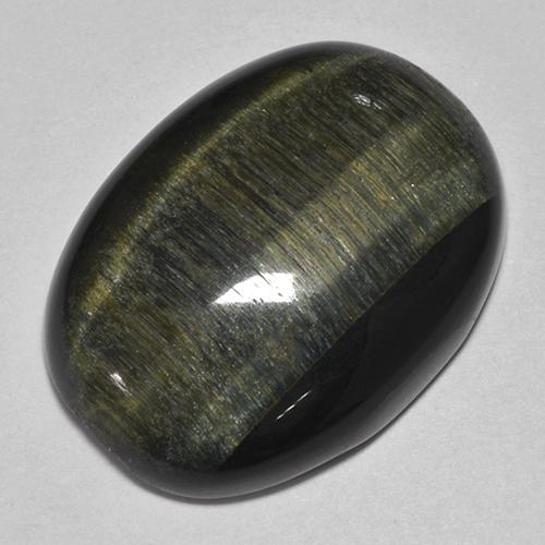 Tiger's eye multicolore naturelle coupe ovale, 30,08 ct, opaque
