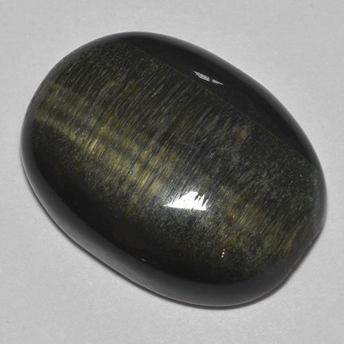 Tiger's eye multicolore naturelle coupe ovale, 30,08 ct, opaque