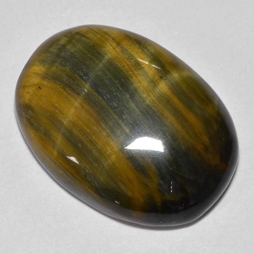 Oeil de Tigre Multicolore naturelle Coupe ovale, 24.37 ct, Opaque
