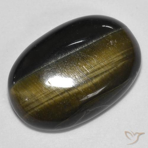 Œil de tigre Or Brun naturelle ovale, 19.25 ct, Opaque