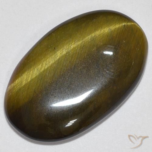 Œil de tigre Or Brun naturelle ovale, 12.33 ct, Opaque