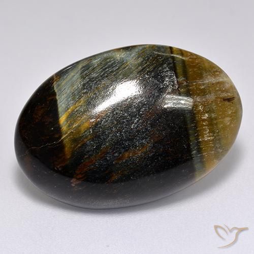 20.43ct Naturel Or Brun Œil de tigre, ovale, Opaque
