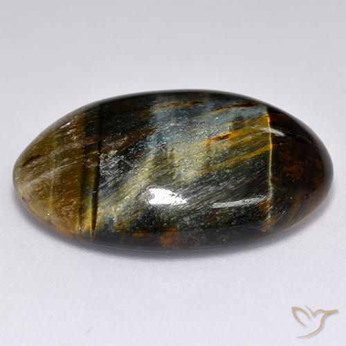 Œil de tigre Or Brun naturelle ovale, 20.43 ct, Opaque