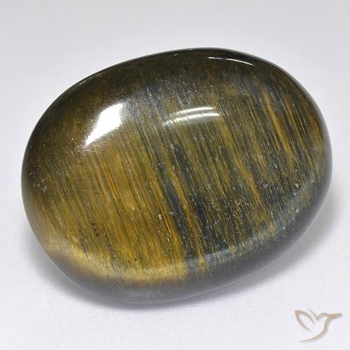 Œil de tigre Or Brun naturelle ovale, 16.68 ct, Opaque