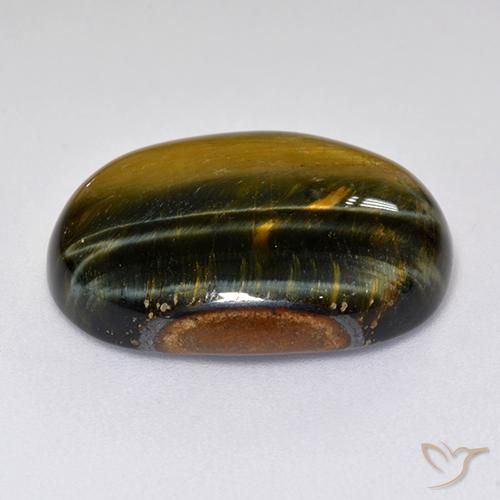 Œil de tigre Or Brun naturelle ovale, 15.79 ct, Opaque