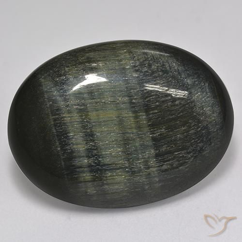 Œil de tigre Or Brun naturelle ovale, 27.76 ct, Opaque