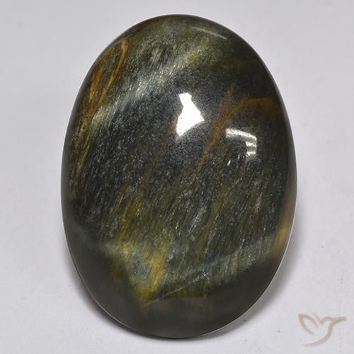 15.17ct Naturel Or Brun Œil de tigre, ovale, Opaque