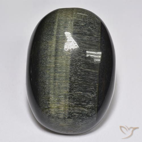 34.44ct Naturel Or Brun Œil de tigre, ovale, Opaque