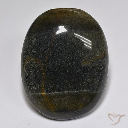 32.04ct Naturel Or Brun Œil de tigre, ovale, Opaque