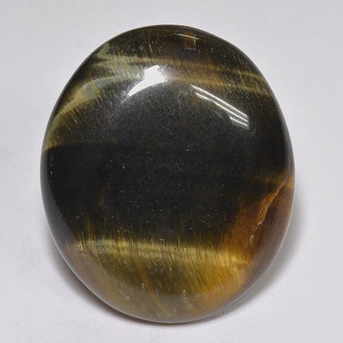 Tiger's eye multicolore naturelle coupe ovale, 14,43 ct, opaque