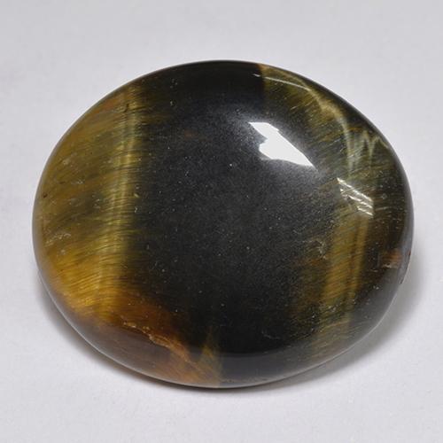 Tiger's eye multicolore naturelle coupe ovale, 14,43 ct, opaque