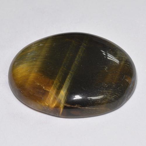 Tiger's eye multicolore naturelle coupe ovale, 14,43 ct, opaque