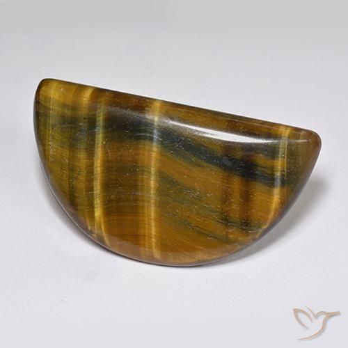 25.48ct Naturel Brun moyen-léger Oeil de Tigre, Fantaisie, Opaque
